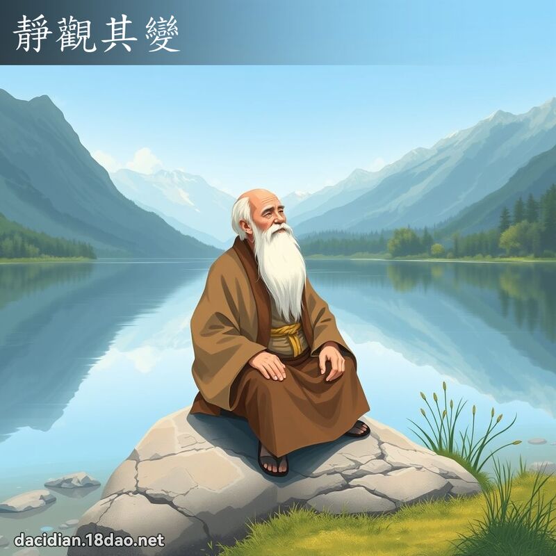 靜觀其變 - 國語大辭典配圖