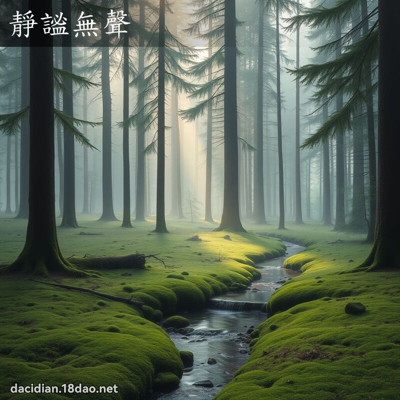 靜謐無聲 - 國語大辭典配圖