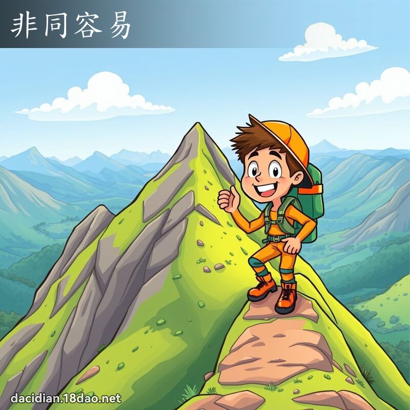 非同容易 - 國語大辭典配圖