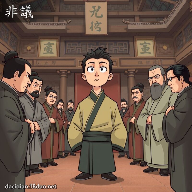 非議 - 國語大辭典配圖