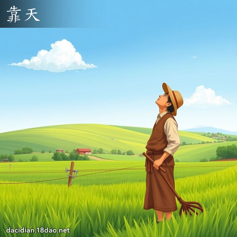 靠天 - 国语大辞典配图