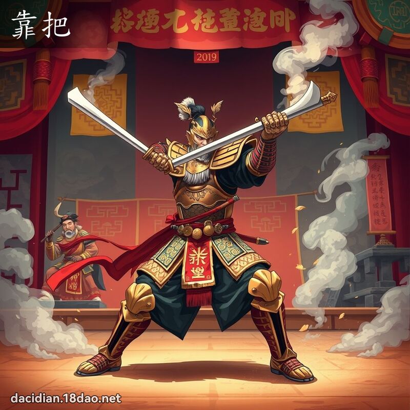靠把 - 国语大辞典配图