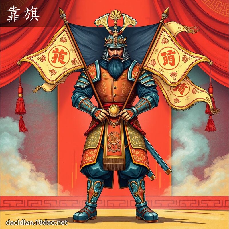 靠旗 - 国语大辞典配图