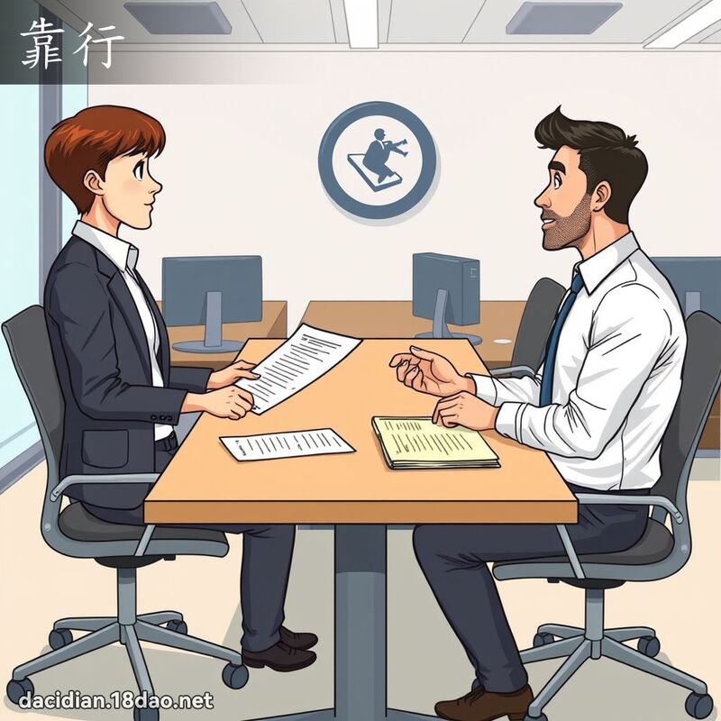 靠行 - 國語大辭典配圖