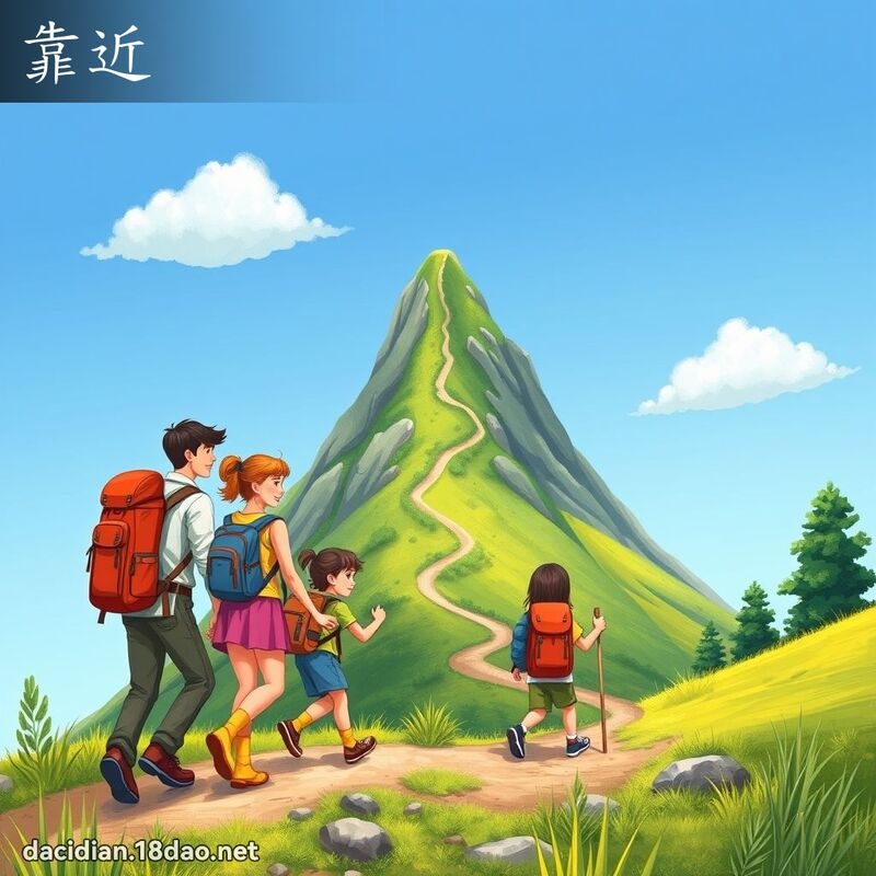 靠近 - 国语大辞典配图