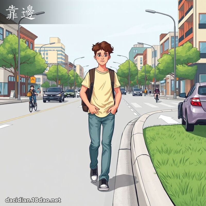 靠边 - 国语大辞典配图