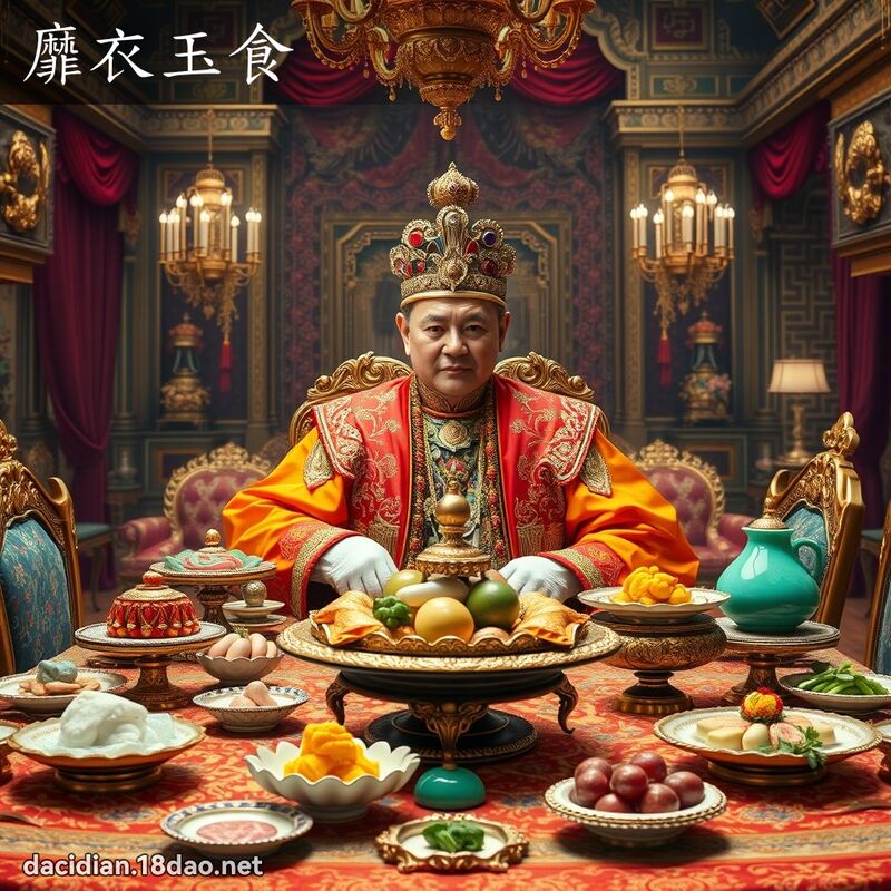 靡衣玉食 - 國語大辭典配圖