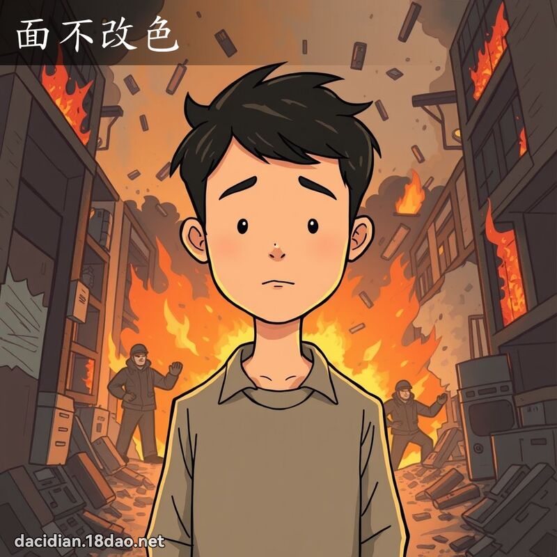 面不改色 - 國語大辭典配圖