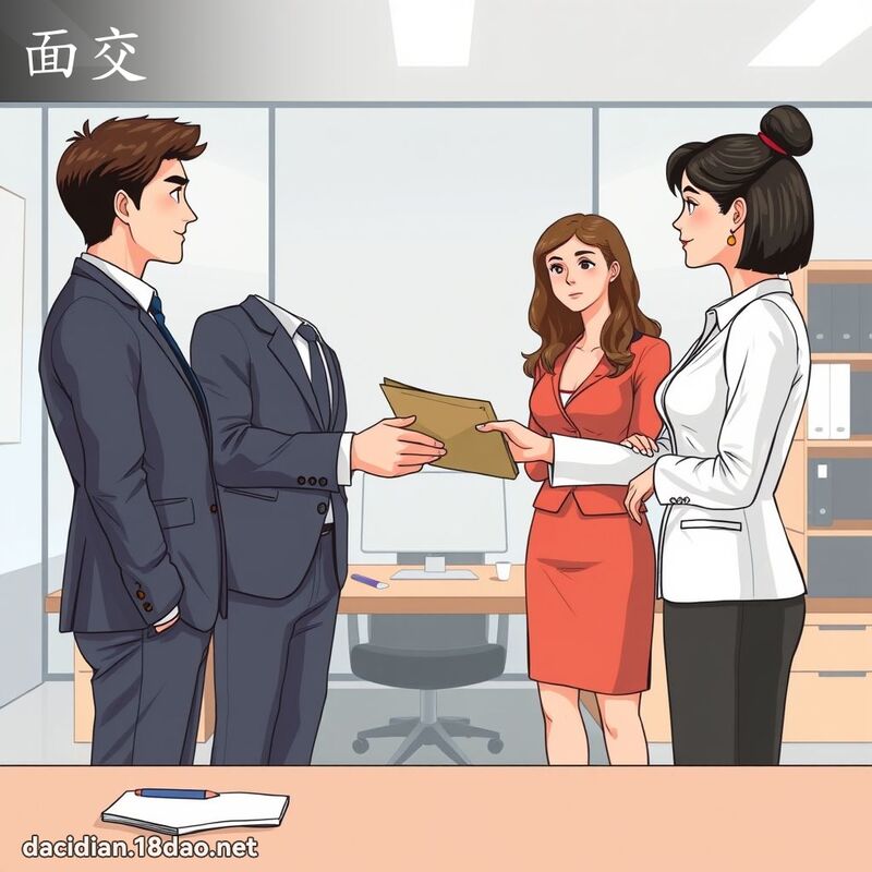 面交 - 国语大辞典配图