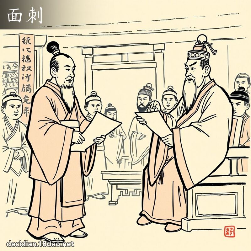 面刺 - 国语大辞典配图