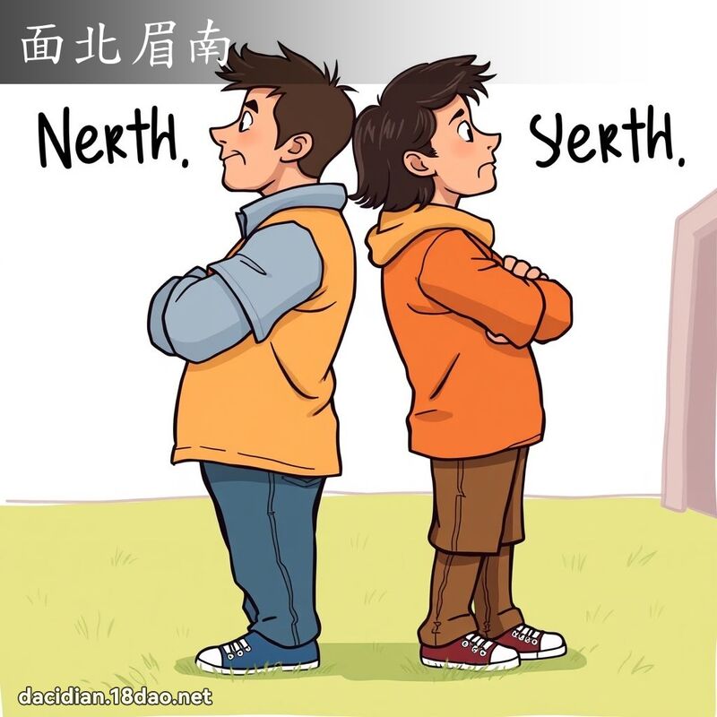 面北眉南 - 國語大辭典配圖