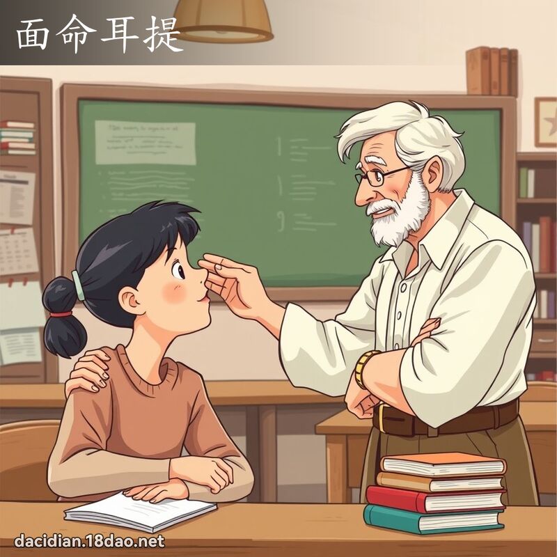 面命耳提 - 国语大辞典配图