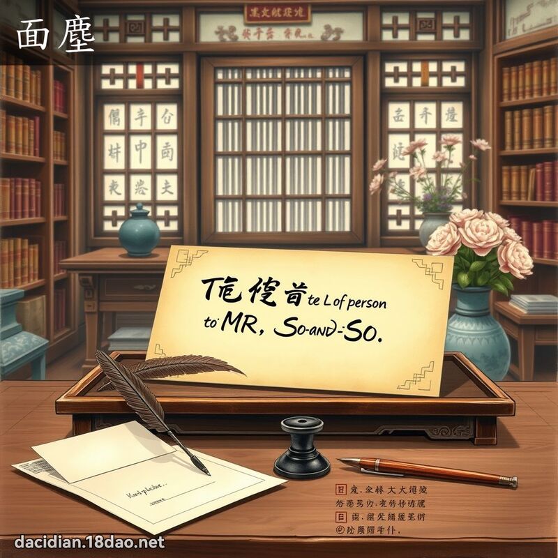 面尘 - 国语大辞典配图