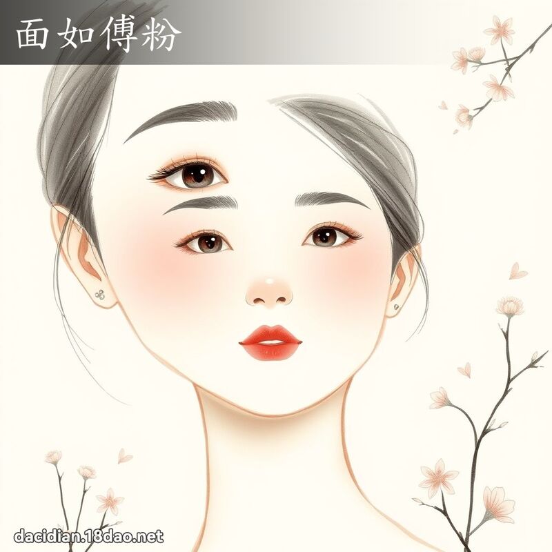 面如傅粉 - 国语大辞典配图