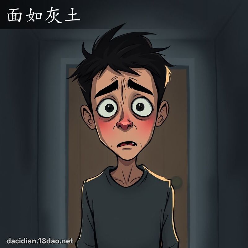 面如灰土 - 國語大辭典配圖