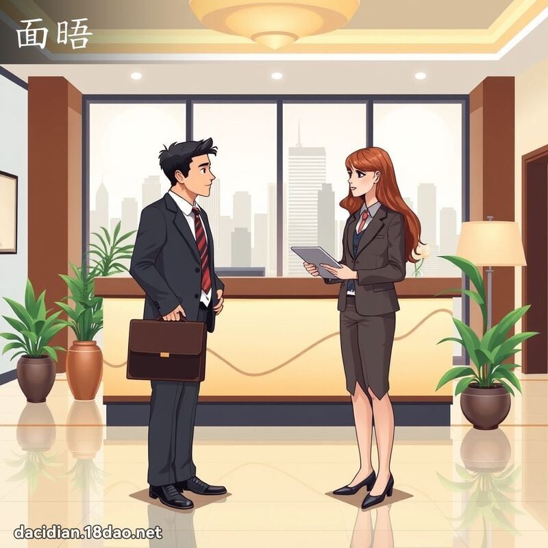 面晤 - 國語大辭典配圖