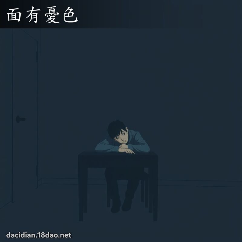 面有忧色 - 国语大辞典配图