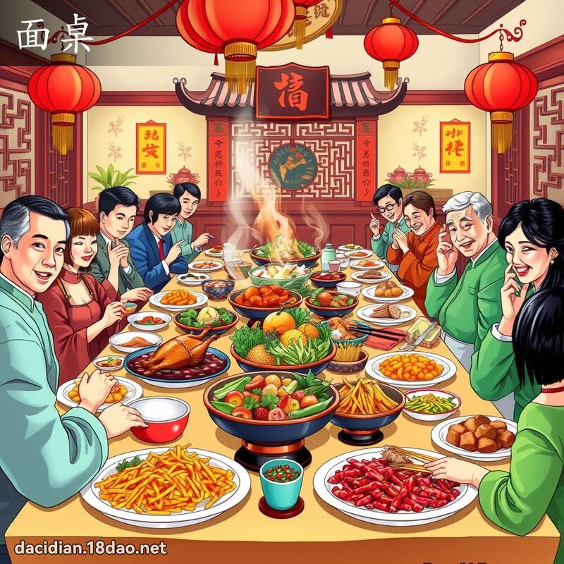 面桌 - 国语大辞典配图