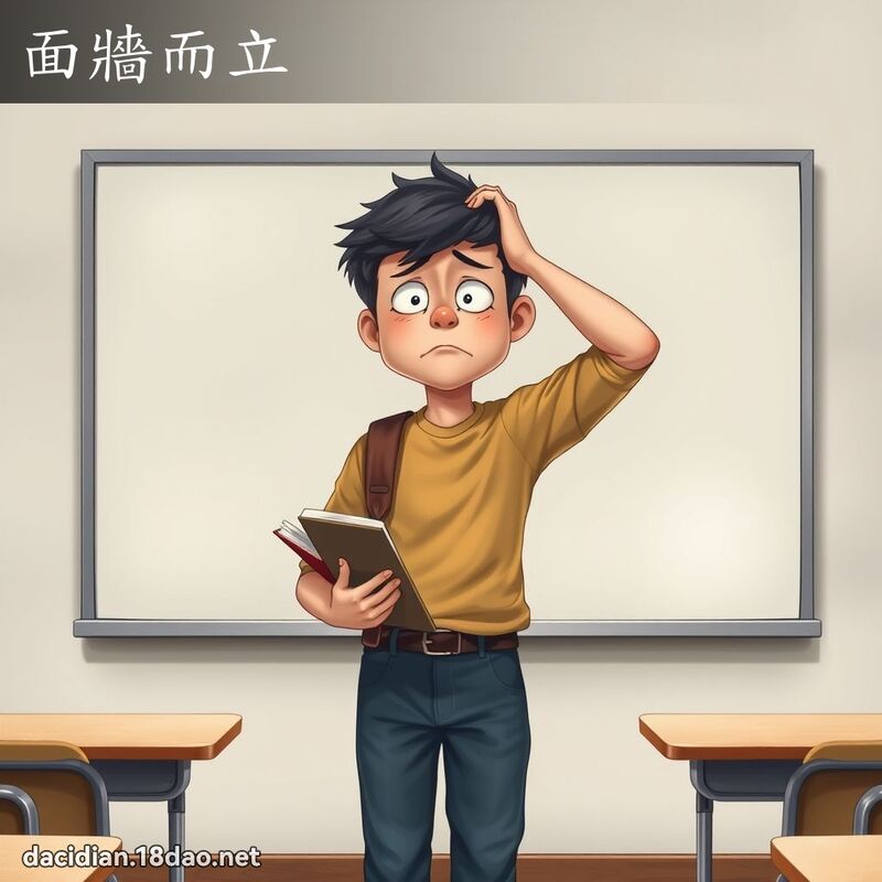 面墙而立 - 国语大辞典配图