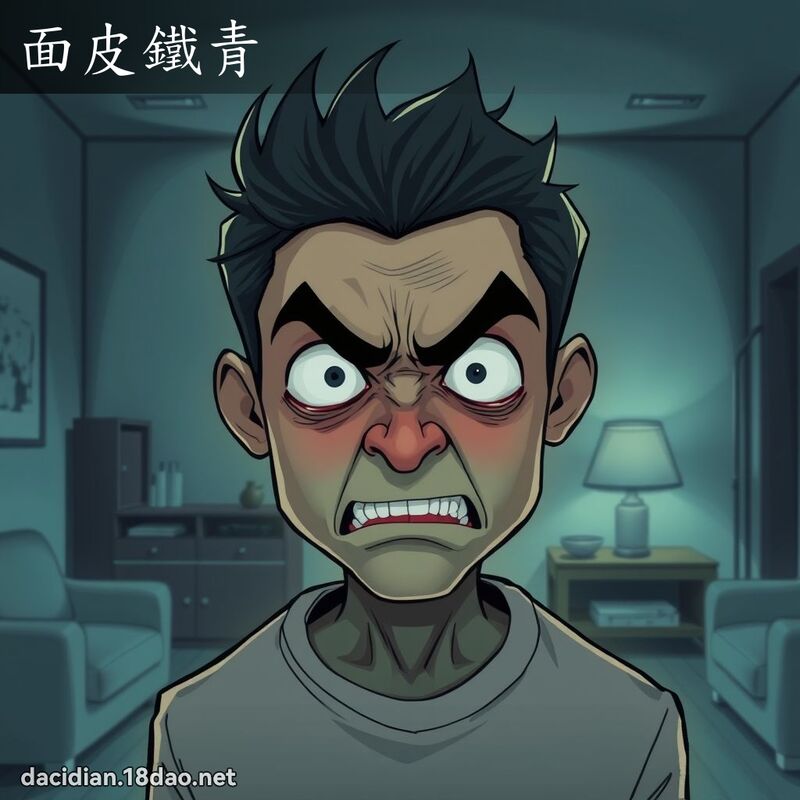 面皮铁青 - 国语大辞典配图
