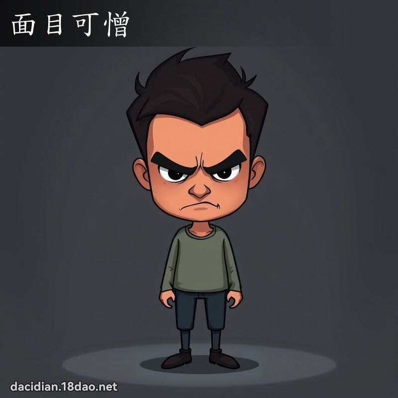 面目可憎 - 国语大辞典配图