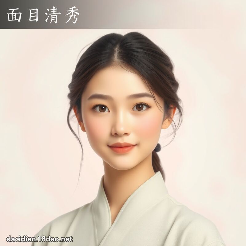 面目清秀 - 國語大辭典配圖
