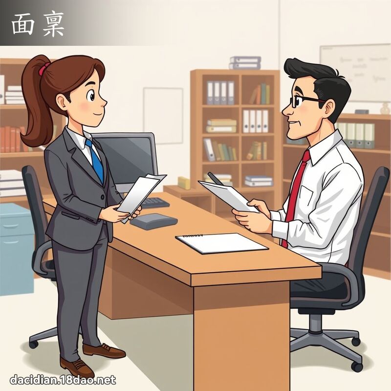 面稟 - 國語大辭典配圖