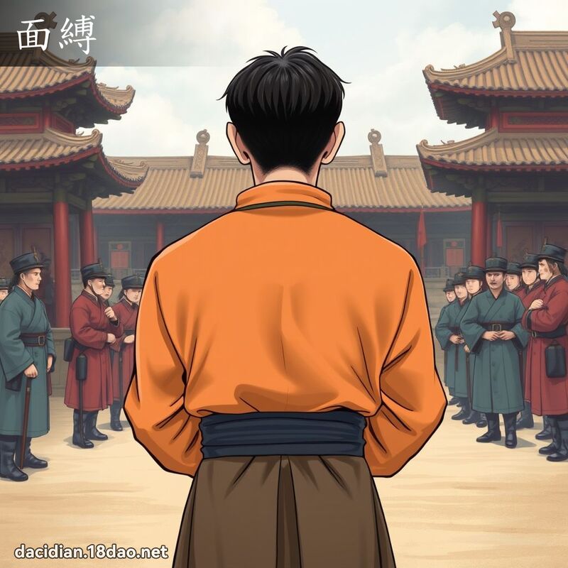 面縛 - 國語大辭典配圖