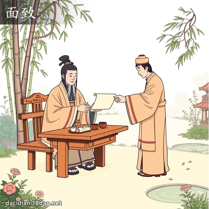面致 - 國語大辭典配圖