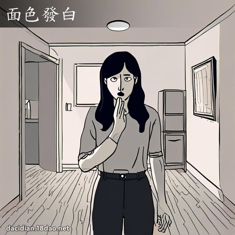 面色发白 - 国语大辞典配图