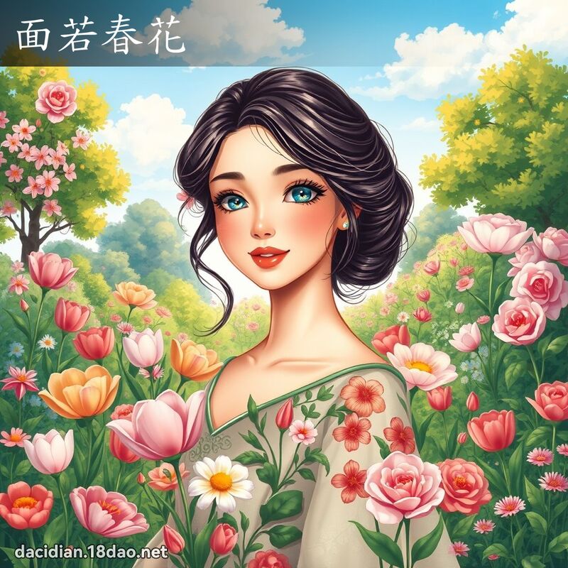 面若春花 - 国语大辞典配图