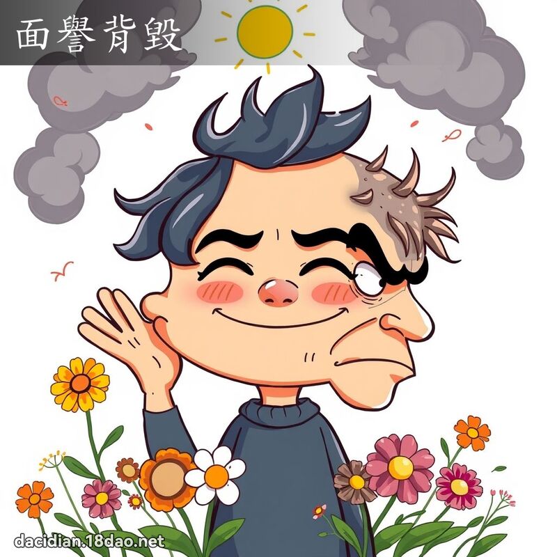 面譽背毀 - 國語大辭典配圖