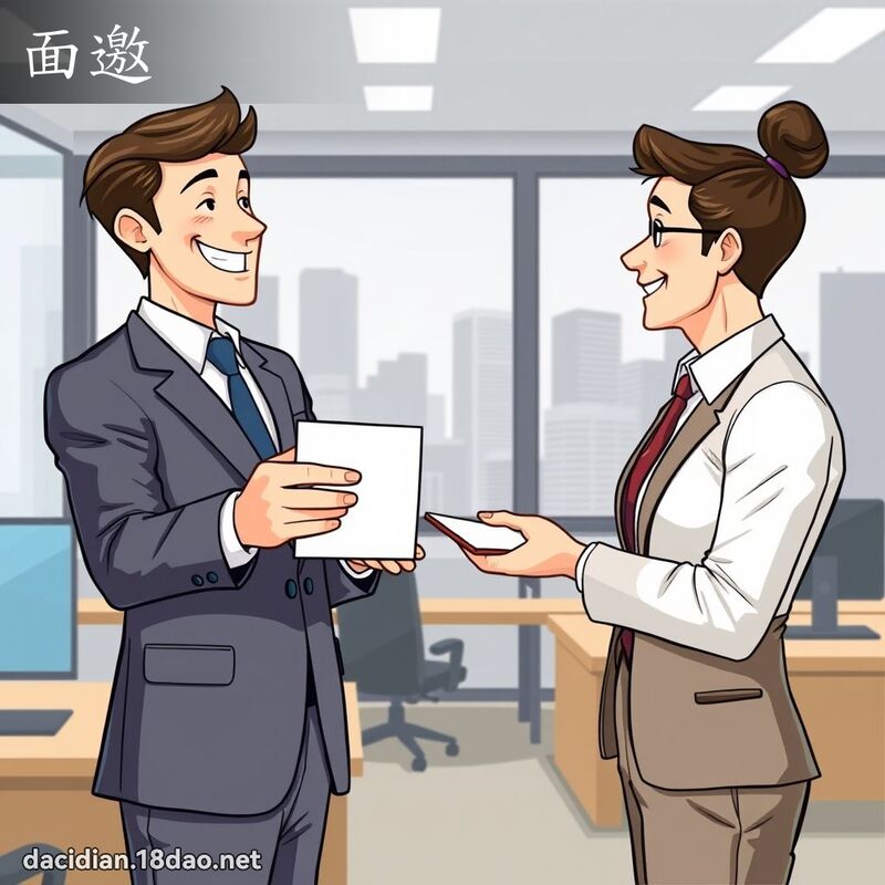 面邀 - 国语大辞典配图