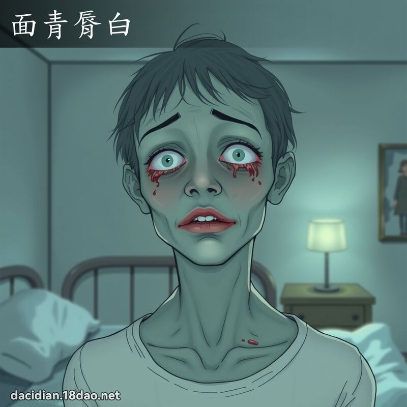 面青脣白 - 国语大辞典配图