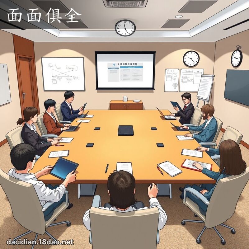面面俱全 - 國語大辭典配圖
