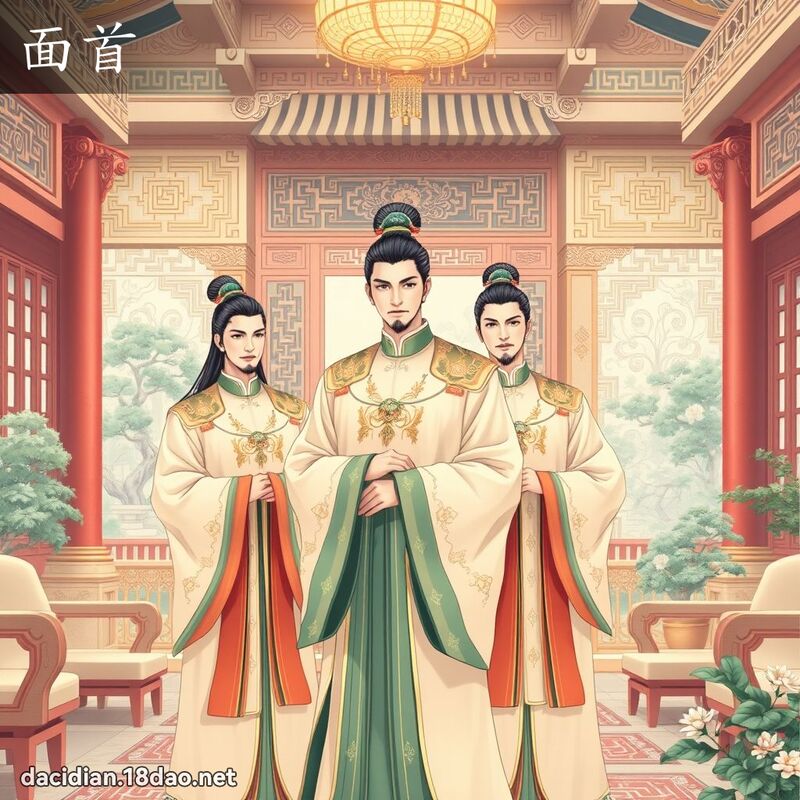 面首 - 国语大辞典配图