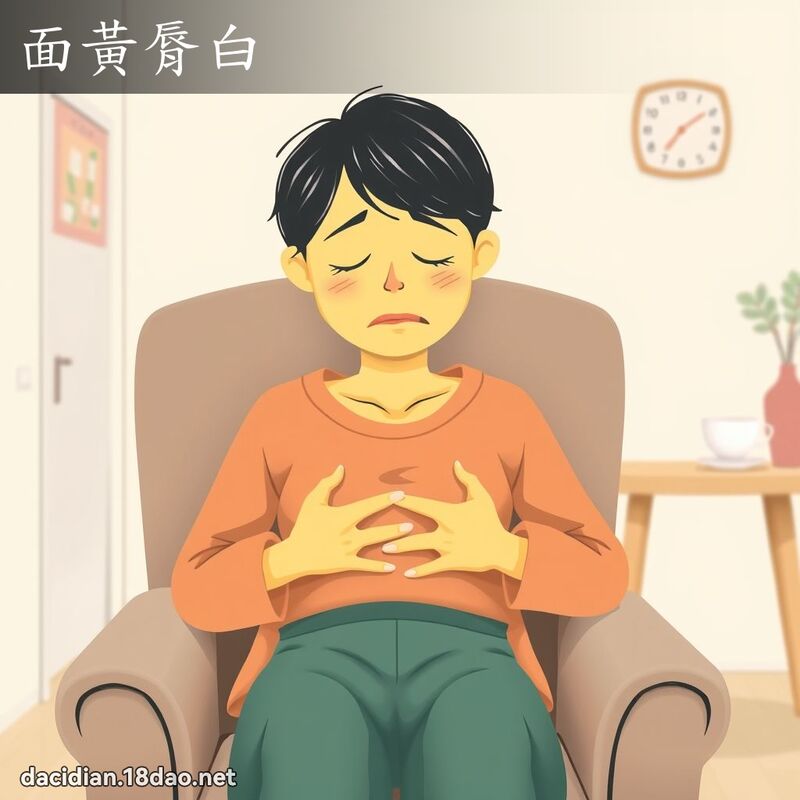 面黄脣白 - 国语大辞典配图
