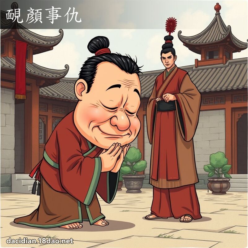 靦顏事仇 - 国语大辞典配图