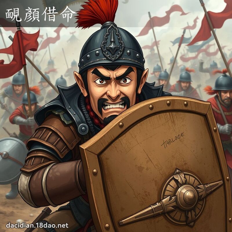 靦顏借命 - 国语大辞典配图