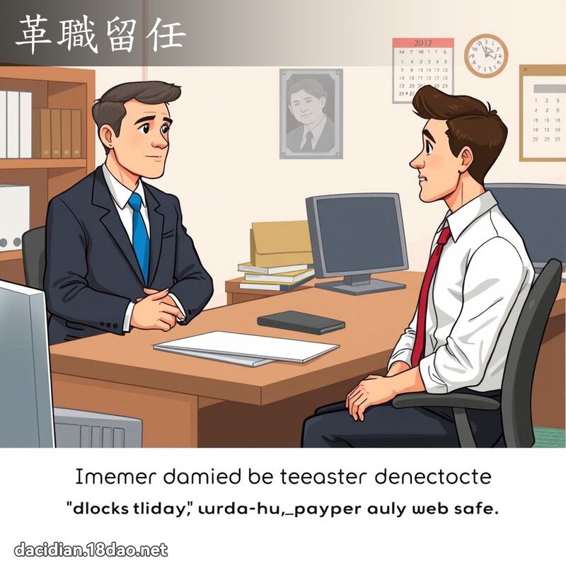 革職留任 - 國語大辭典配圖