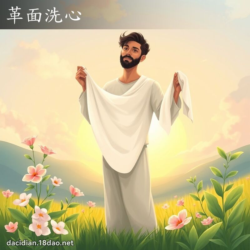革面洗心 - 国语大辞典配图