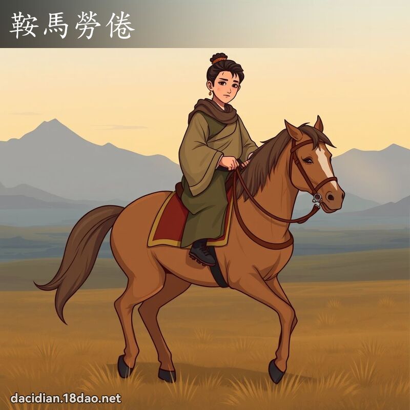 鞍马劳倦 - 国语大辞典配图