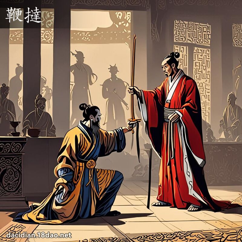 鞭挞 - 国语大辞典配图
