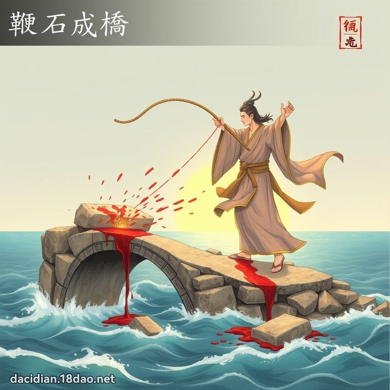 鞭石成橋 - 國語大辭典配圖