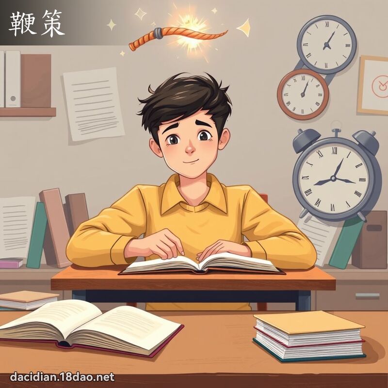 鞭策 - 国语大辞典配图