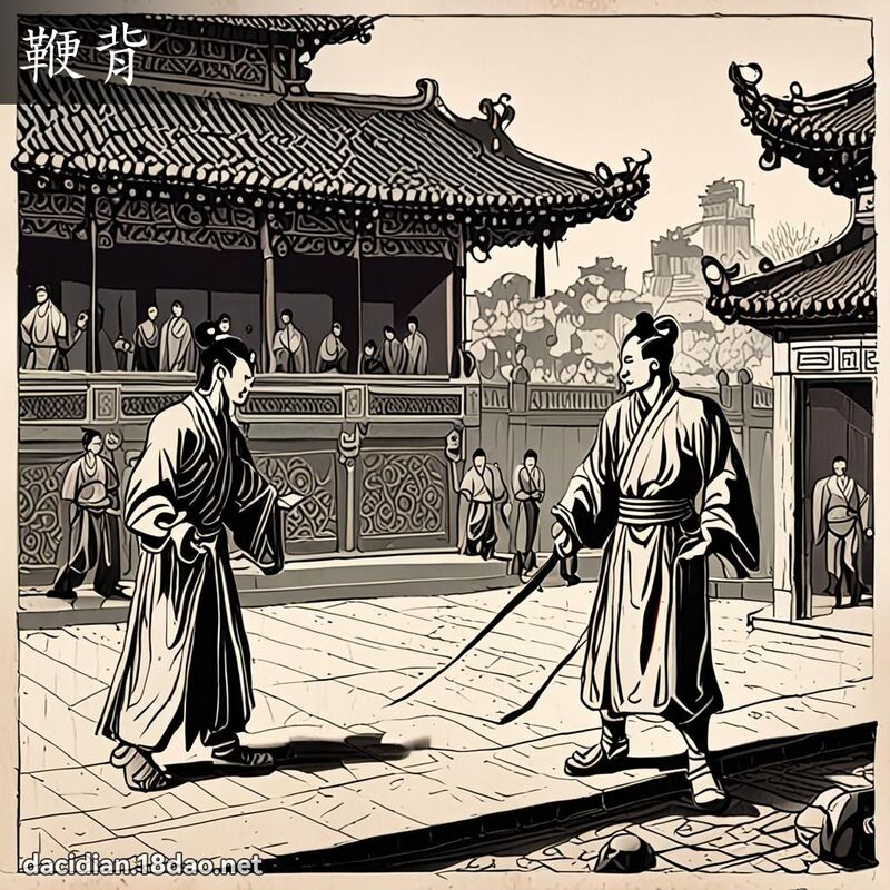 鞭背 - 國語大辭典配圖
