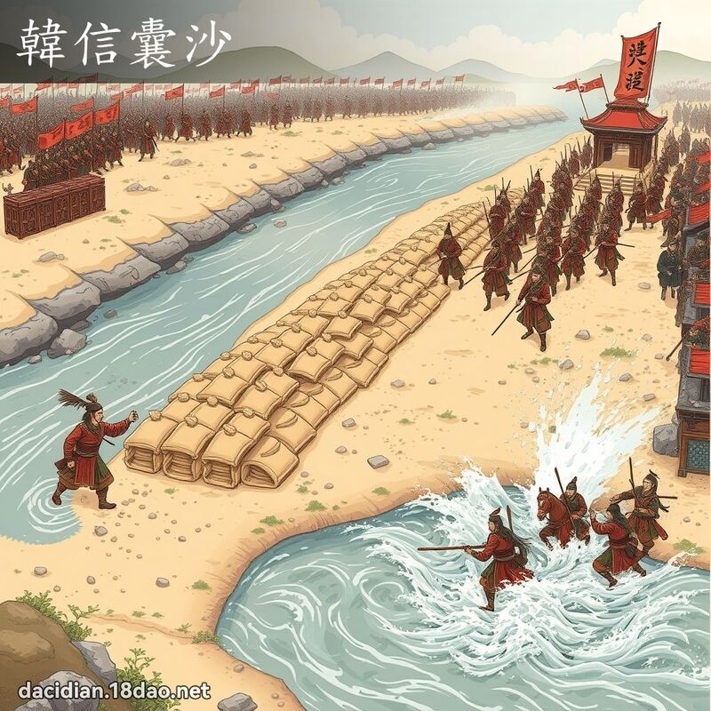 韩信囊沙 - 国语大辞典配图