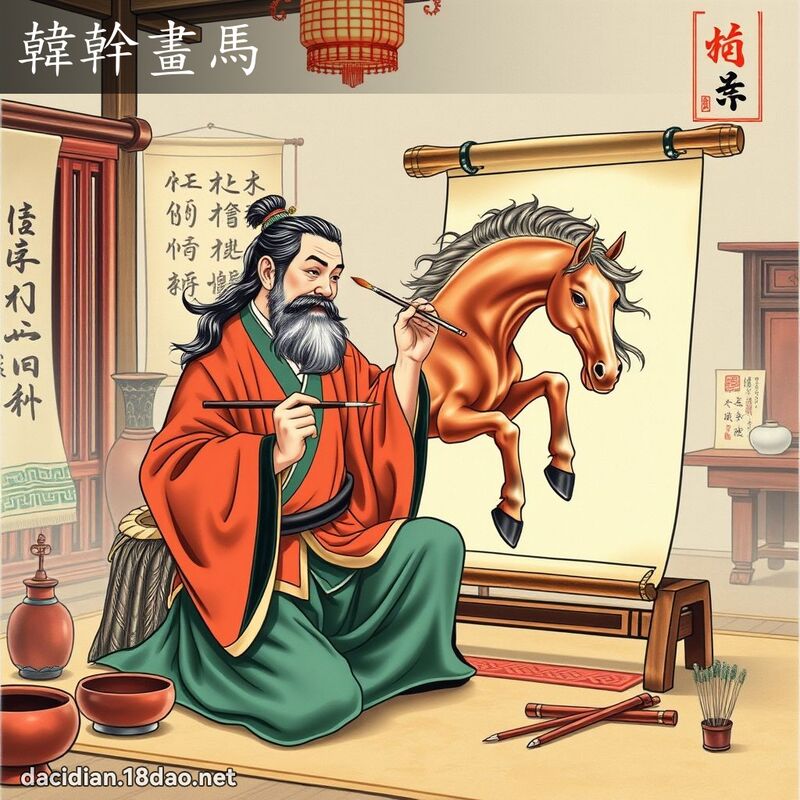 韓幹畫馬 - 國語大辭典配圖