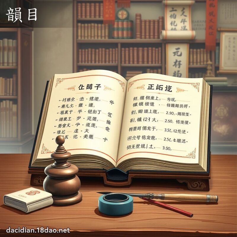 韻目 - 國語大辭典配圖