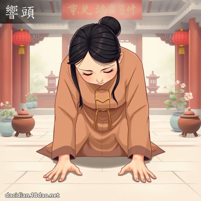 響頭 - 國語大辭典配圖
